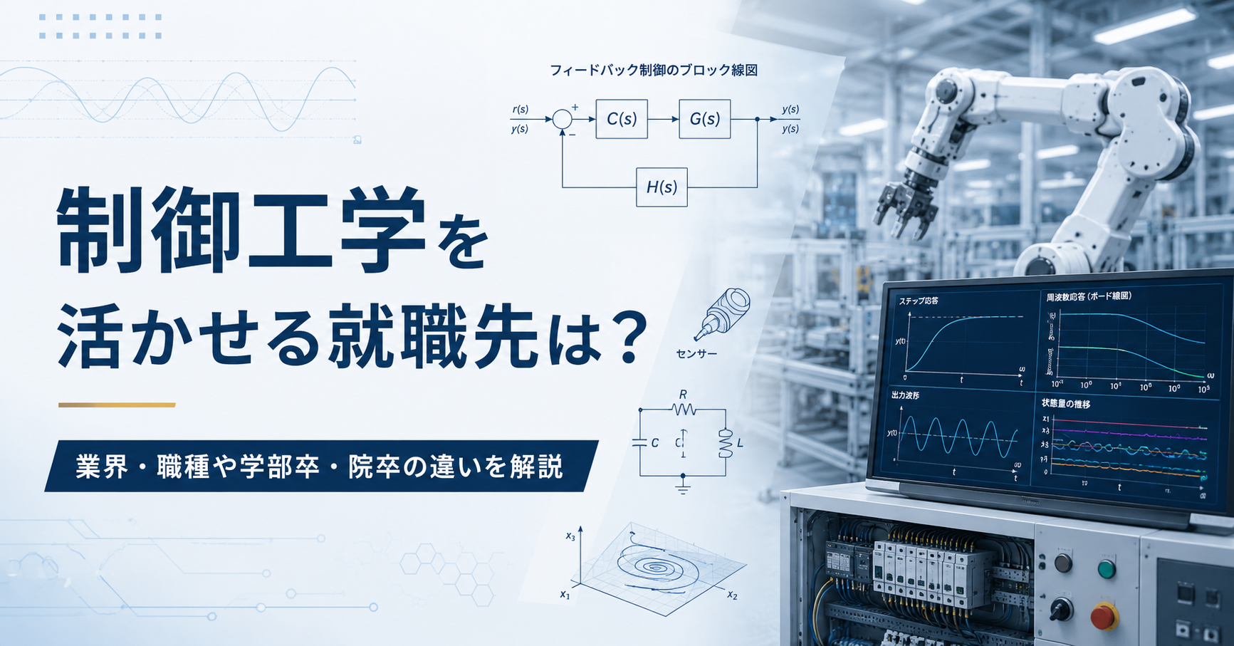 制御工学を活かせる就職先は？業界・職種や学部卒・院卒の違いを解説