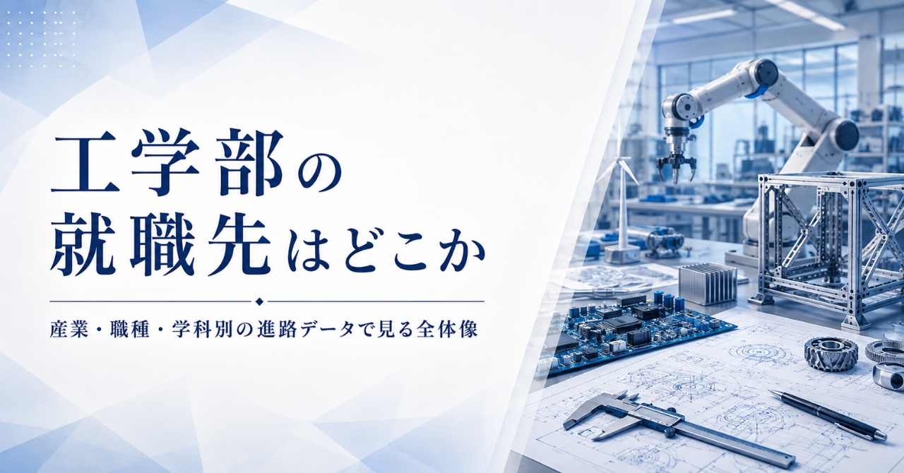 工学部の就職先はどこか｜産業・職種・学科別の進路データで見る全体像