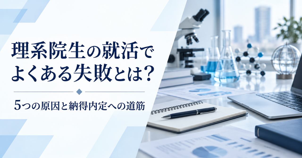 理系院生の就活でよくある失敗とは？5つの原因と納得内定への道筋